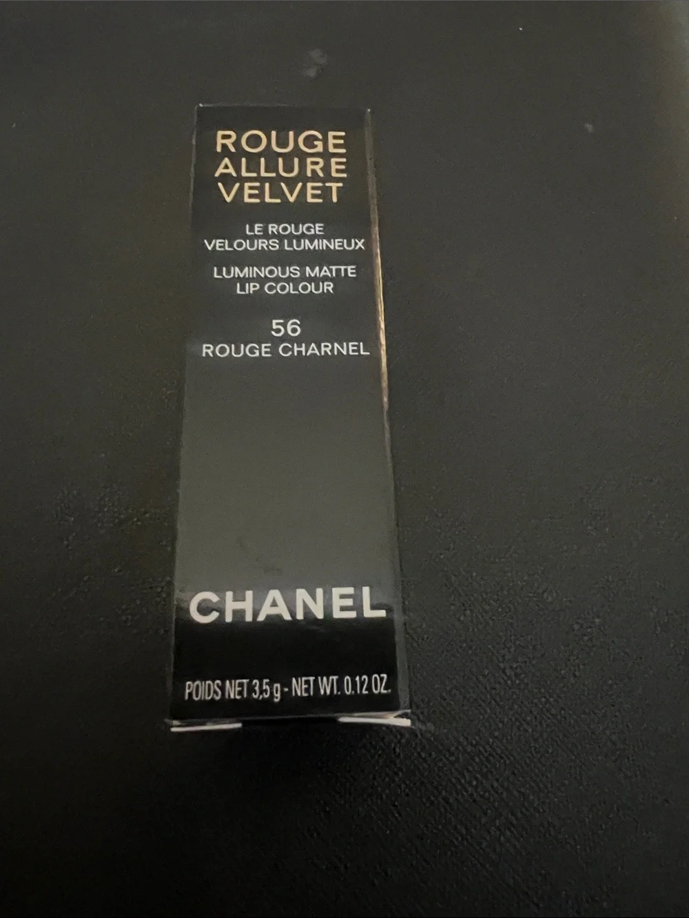 Chanel Red Lipstick - Rouge Allure Velvet - 56 - Rouge Charnel - NEW